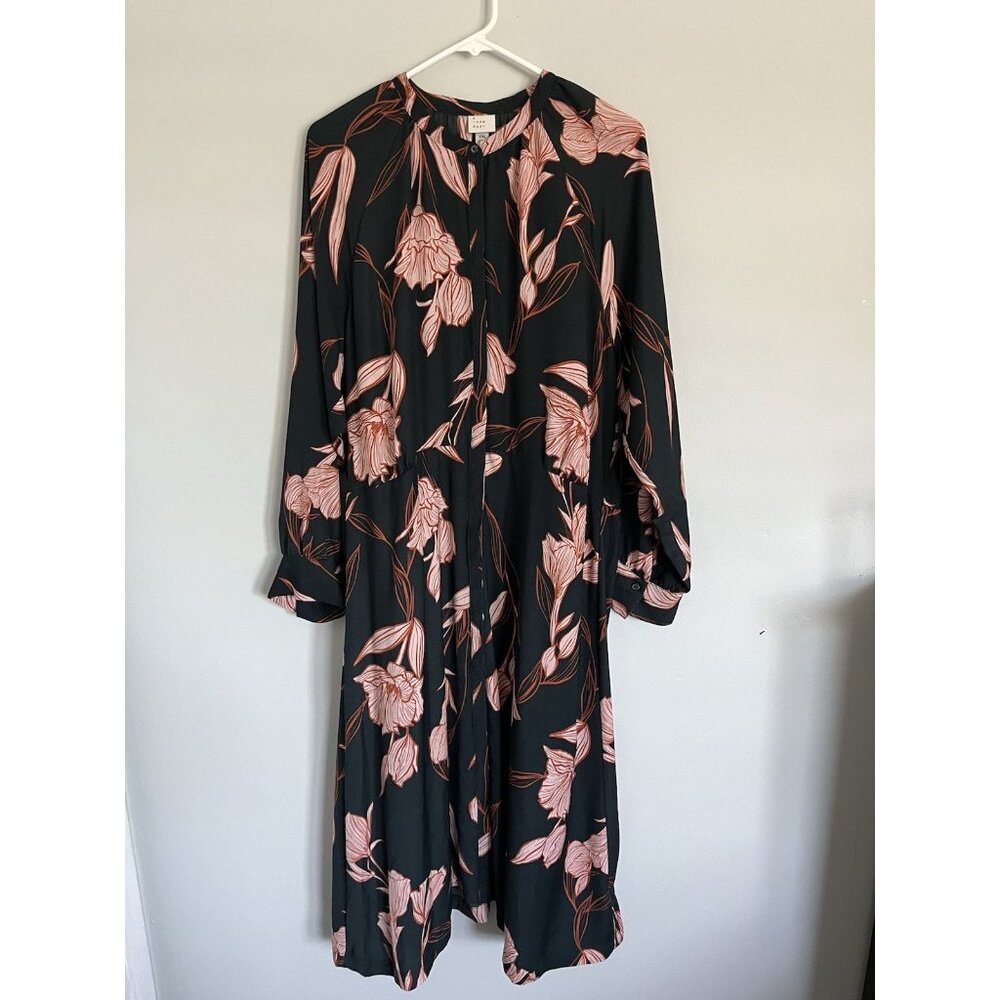 A New Day Womens Green Floral Dress Sz: XXL